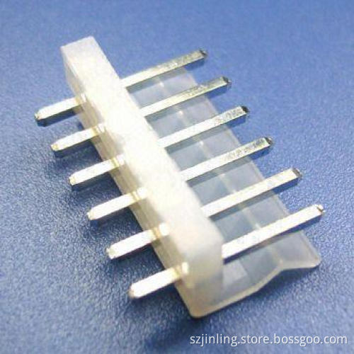 Straight 2.54mm Pitch Wafer Connectors, White/Brass Contact Material/3A Rated Current/PA66 Insulator